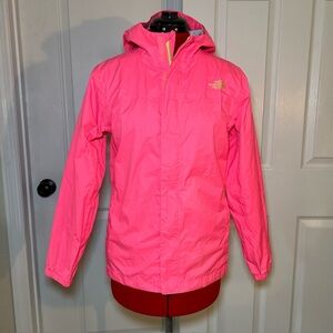 The North Face Hyvent Bright Pink Rain Jacket Girls Size XL (18)
